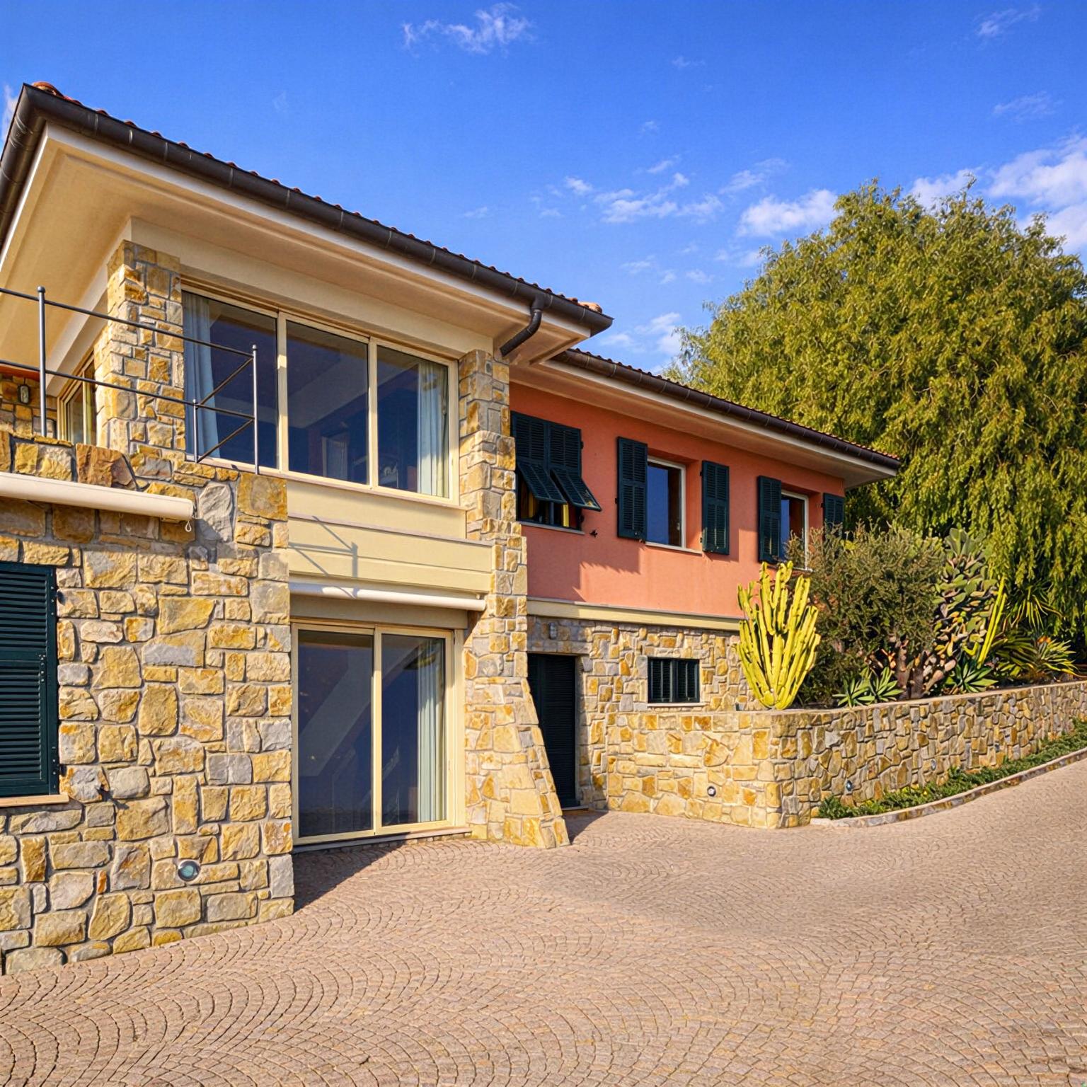 Progetto di diversi edifici residenziali ispirati all'architettura tradizionale ligure di origine agricola realizzati principalmente nella Liguria di ponente  - conclusi