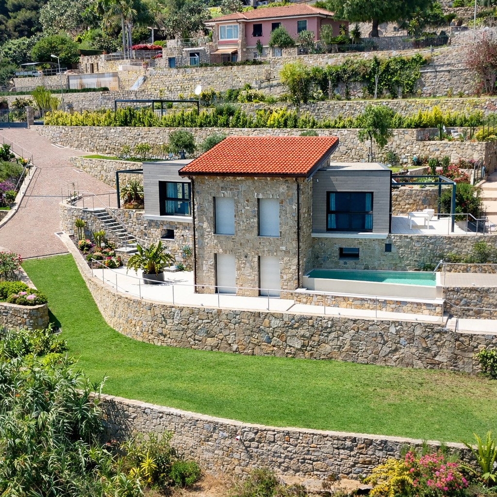 Progetto di n. 2 fabbricati residenziali monofamiliari - Bordighera (IM) - 2024 - conclusi