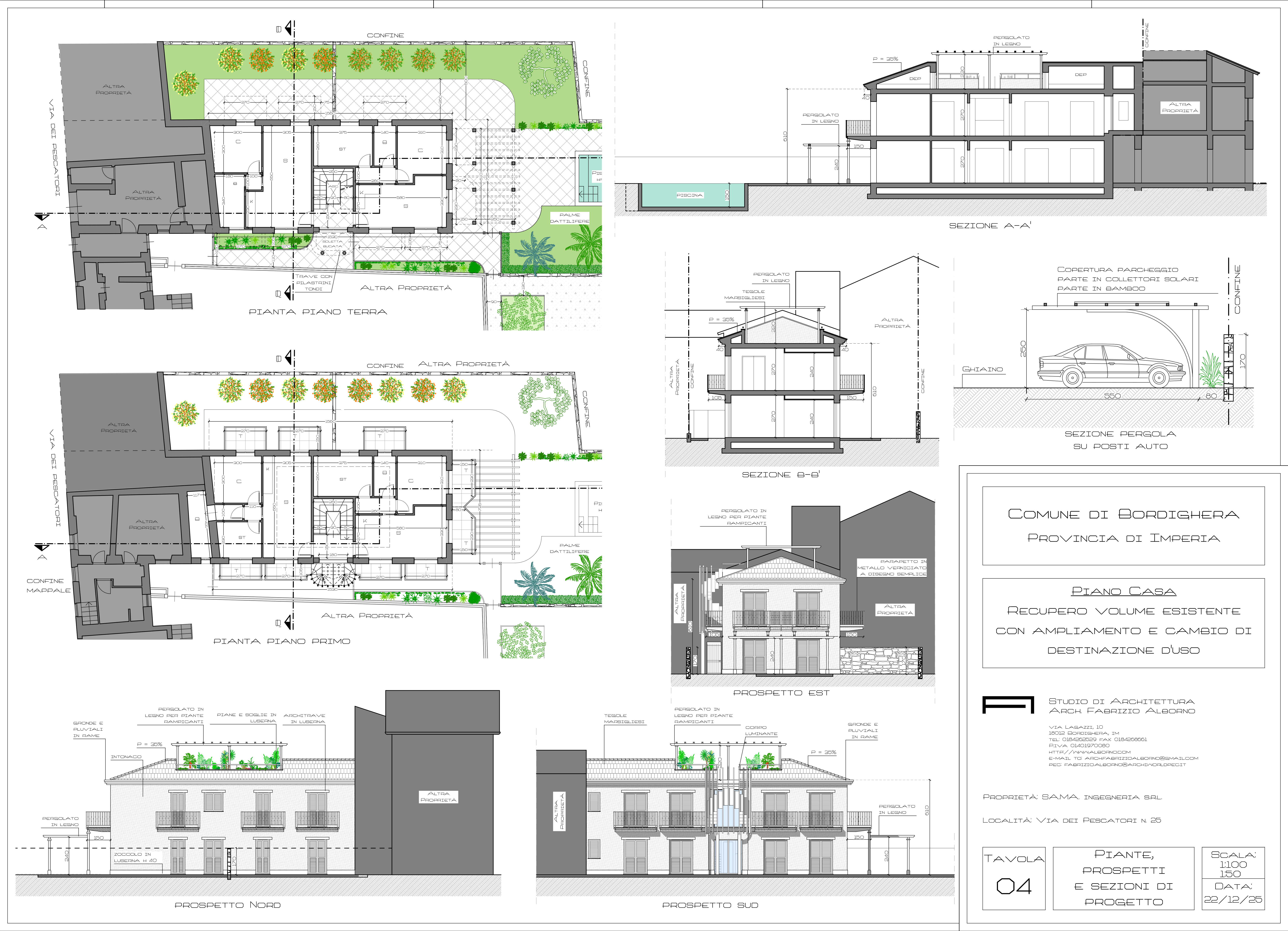Demolizione fabbricato esistente e costruzione nuovo fabbricato residenziale - Bordighera (IM) - 2026 - in iter
