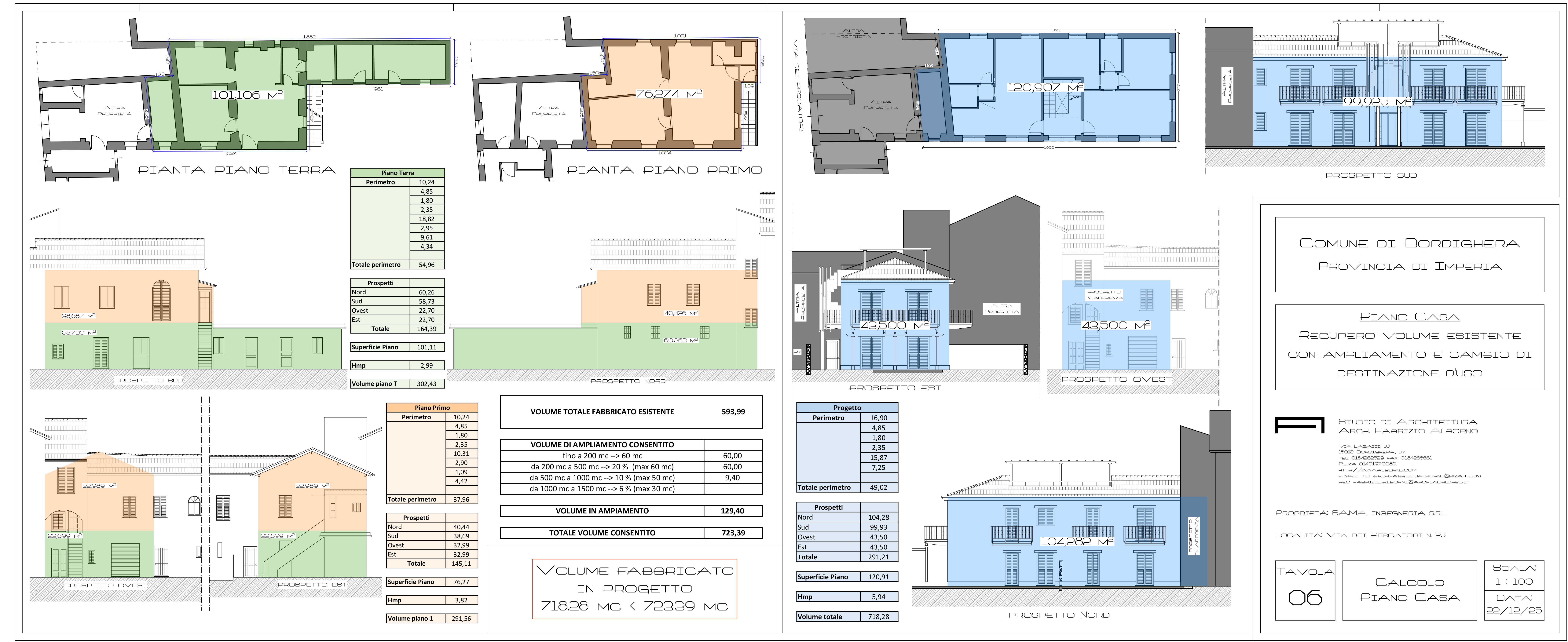 Demolizione fabbricato esistente e costruzione nuovo fabbricato residenziale - Bordighera (IM) - 2026 - in iter